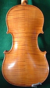 Back of violin by Blondelet